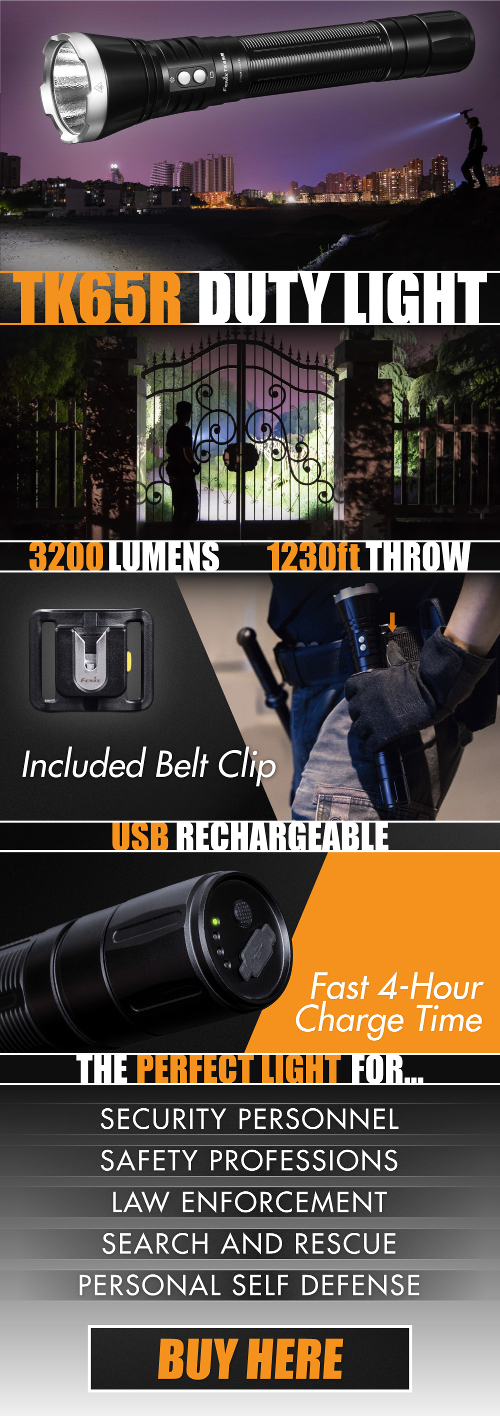 Fenix TK65R LED Flashlight