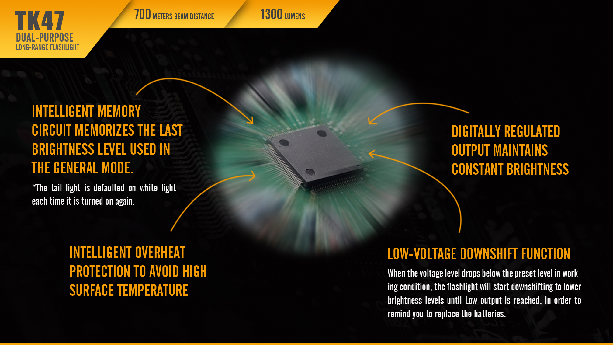 Fenix TK47 Dual-Purpose LED Flashlight Circuit
