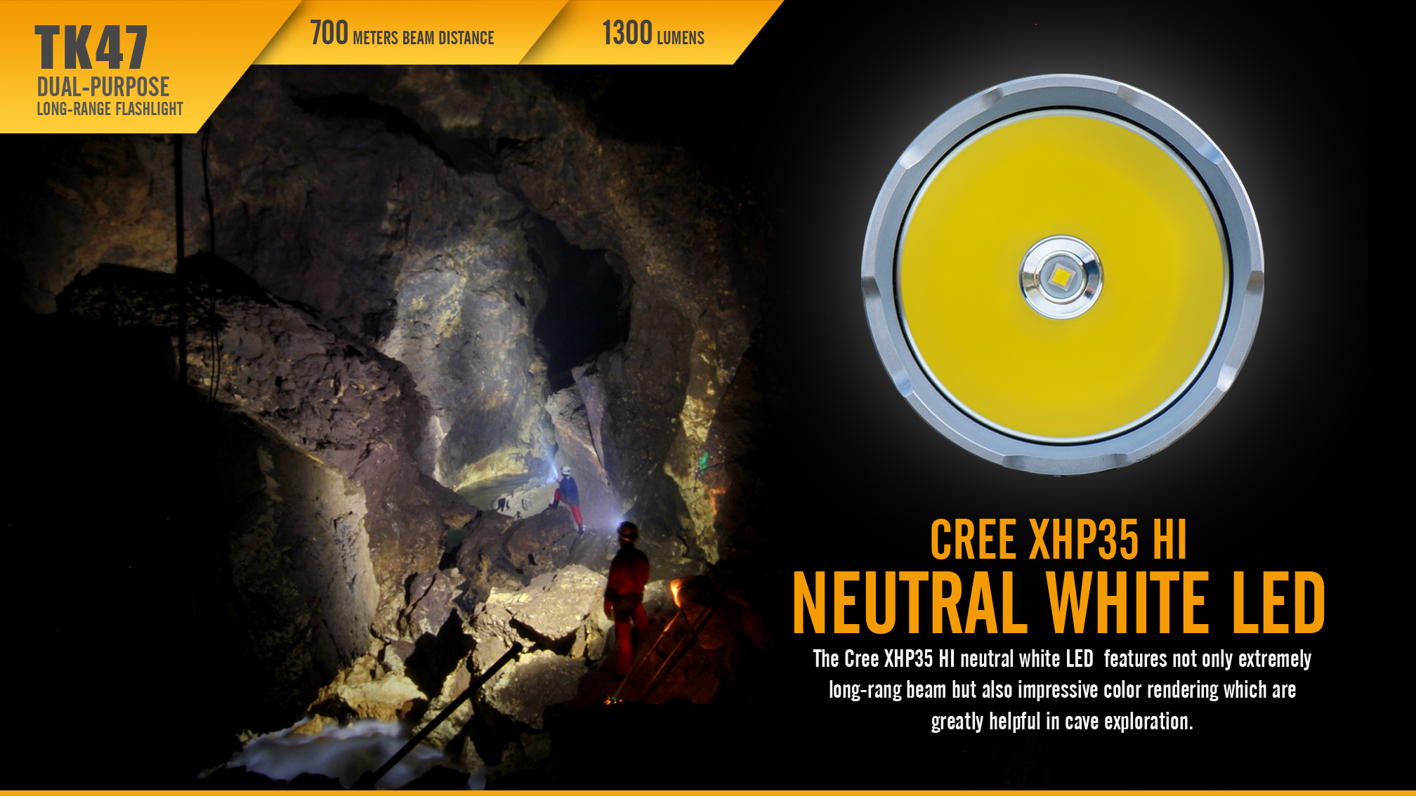 Fenix TK47 Dual-Purpose LED Flashlight Neutral White LED