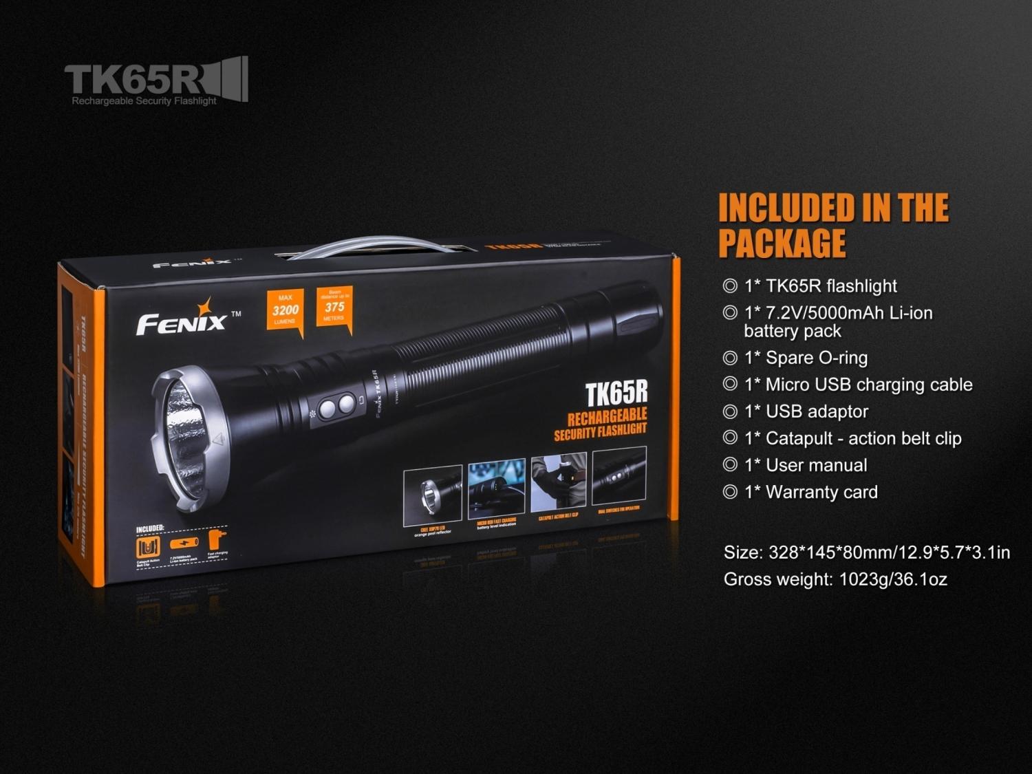 Fenix TK65R Rechargeable LED Flashlight