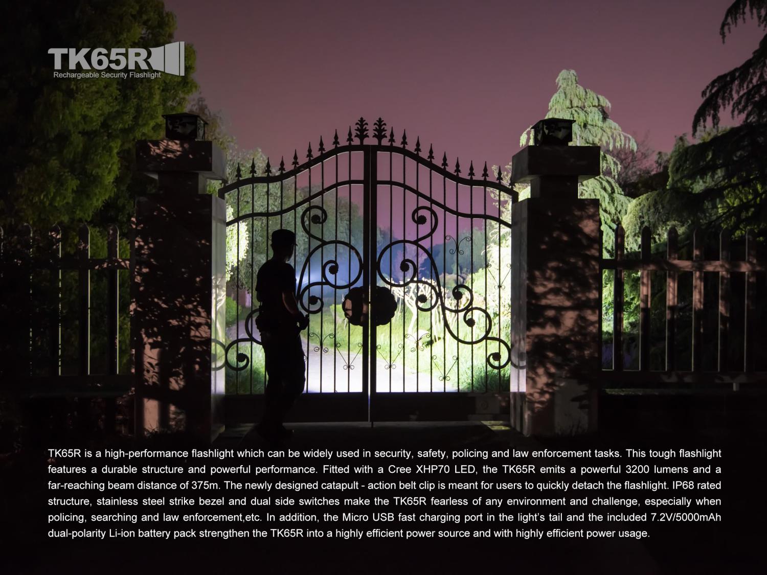 Fenix TK65R Rechargeable LED Flashlight