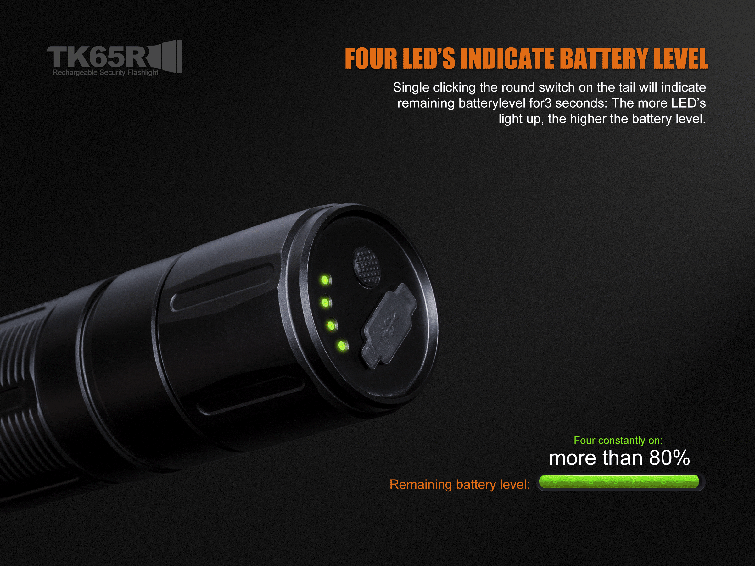 Fenix TK65R Rechargeable LED Flashlight