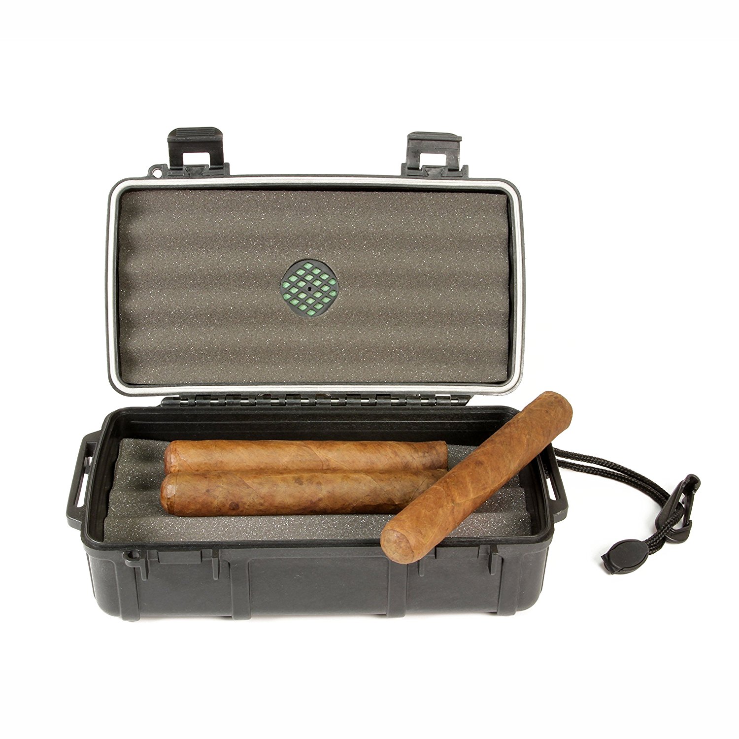 Cigar Caddy Waterproof Travel Humidor Open