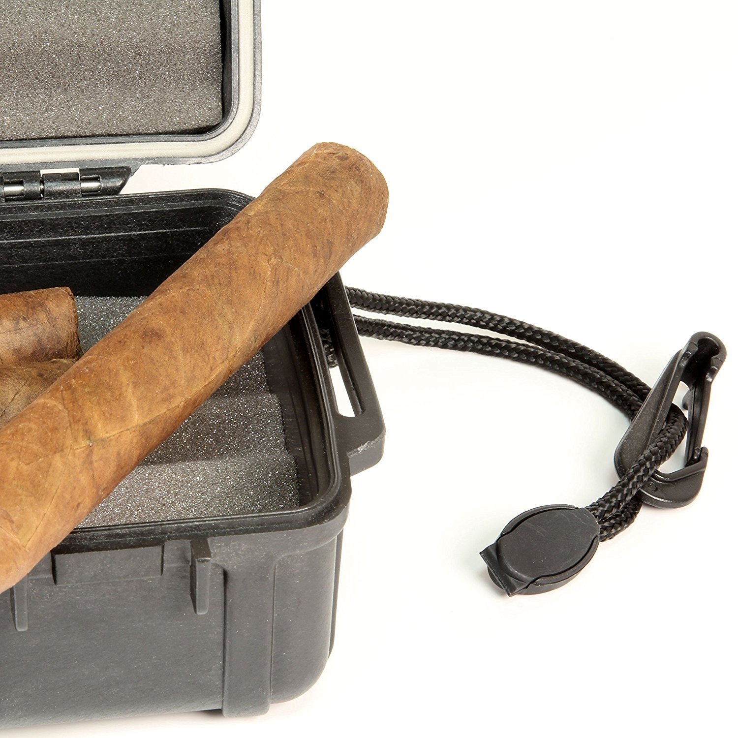 Cigar Caddy Waterproof Travel Humidor Closeup