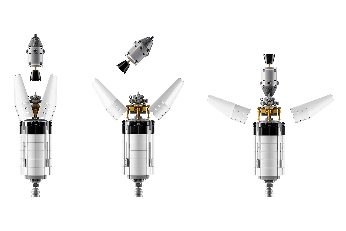 LEGO Ideas NASA Apollo Saturn V Stages Vertical