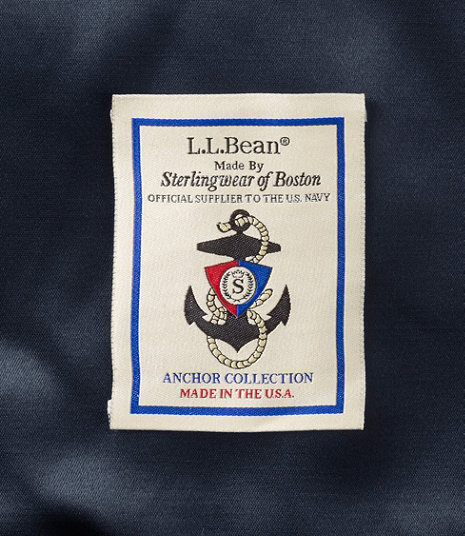 ll-bean-peacoat label