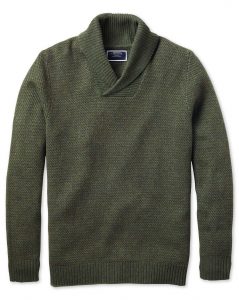 CH Shawl Collar Sweater Olive